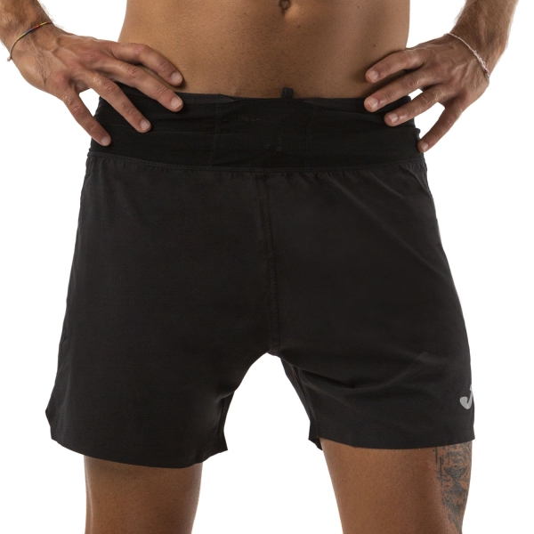 Men's Trail Running Shorts Joma Olimpia Trail 5in Shorts  Black 101353.100
