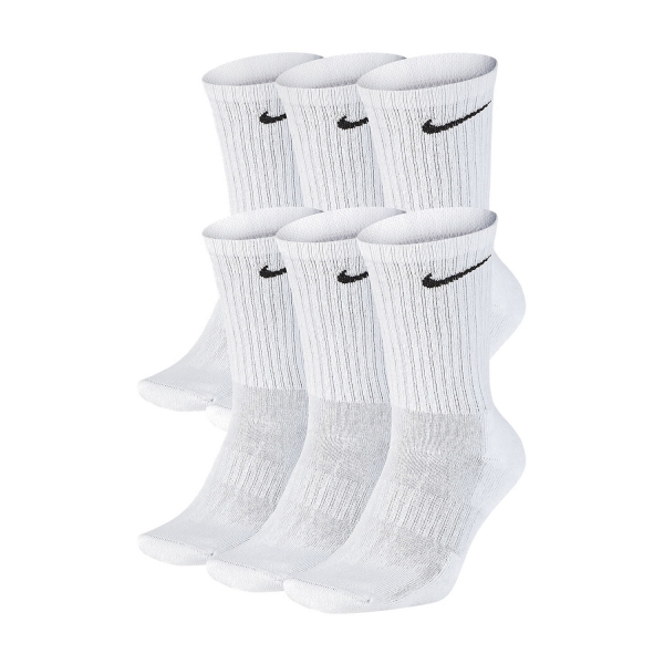Socks Nike Everyday Cushion Crew X 6 Socks  White/Black SX7666100