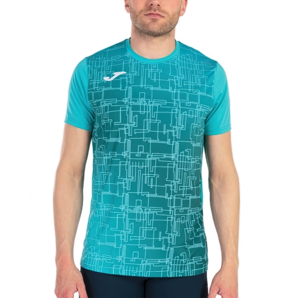 Maglietta Running Uomo Joma Elite VIII TShirt  Turquoise 101929.725