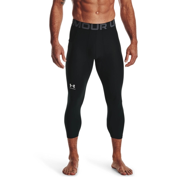 Men's Underwear Tights Under Armour HeatGear 3/4 Tights  Black/White 13615880001
