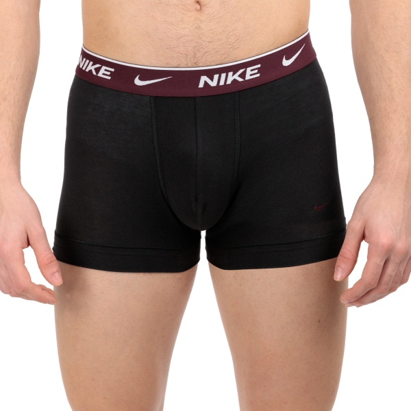 Men's Briefs and Boxers Underwear Nike Everyday Stretch x 3 Boxers  Black/Rust/Charcoal Heather/Burgundy 0000KE10085I7
