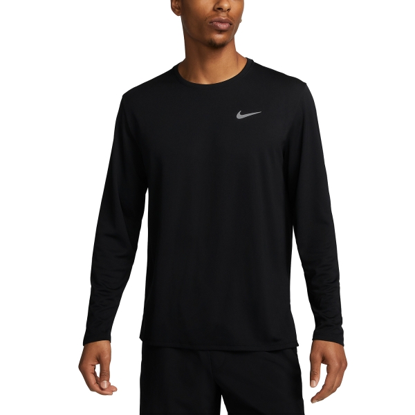 Men's Running Shirt Nike DriFIT UV Miler Shirt  Black/Reflective Silver FB7070010