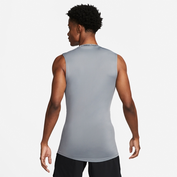 Nike Pro Dri-FIT Logo Canotta - Smoke Gray/Black