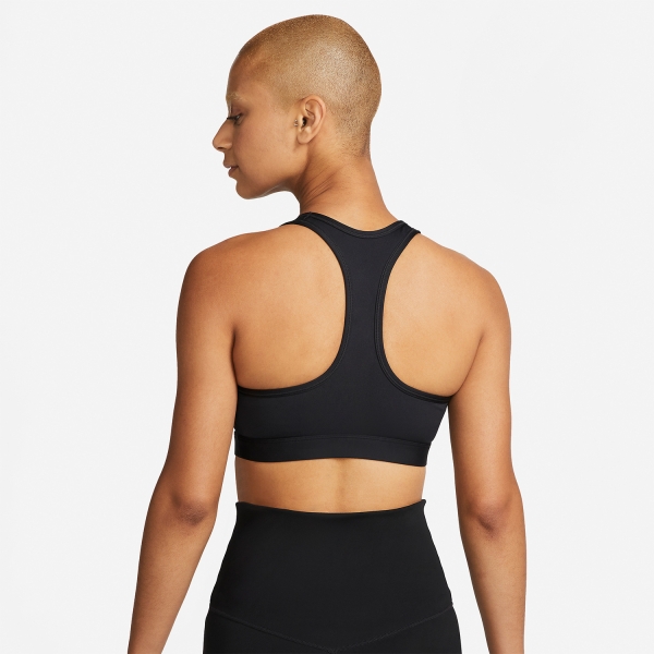 Nike Swoosh Sports Bra - Black/White