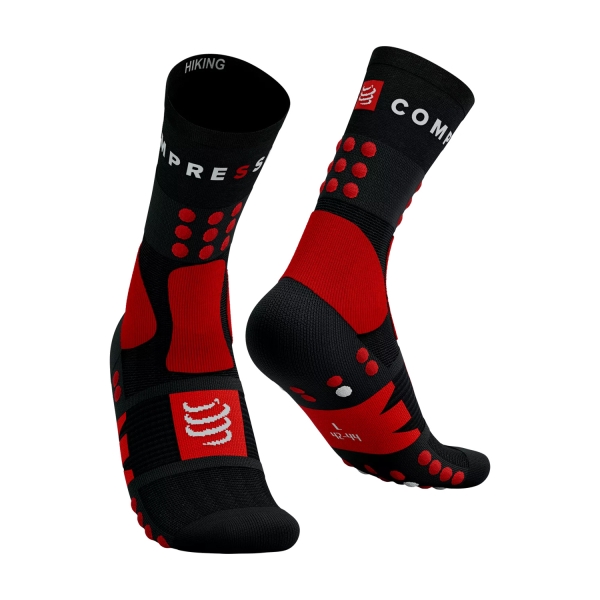 Calze Compressport Hiking Socks  Black/Red/White SCRU2019017