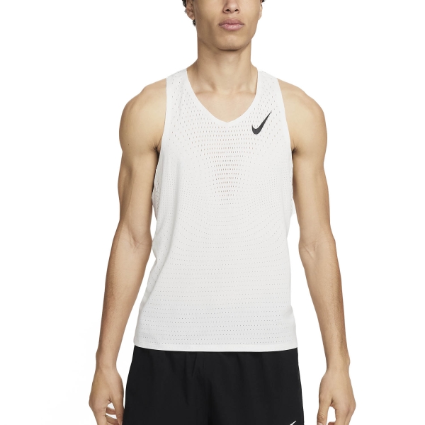 Men's Running Tank Nike DriFIT ADV AeroSwift Tank  Summit White/Black FN4231121