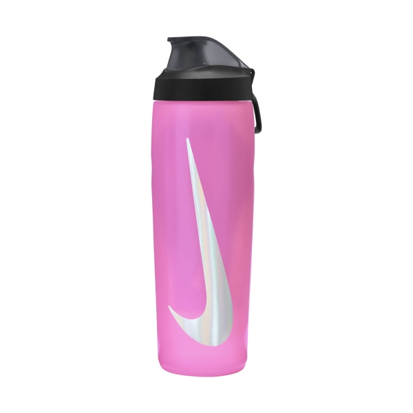 Water Bottle Nike Refuel Locking Water Bottle  Pink Spell/Black/Silver Iridescent N.100.7668.637.24