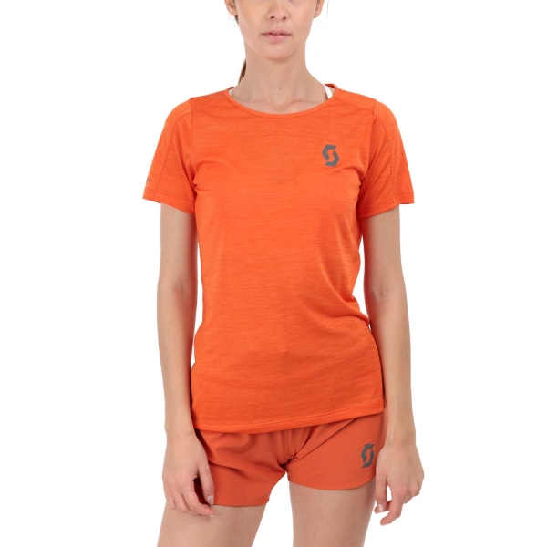 Women's Short Sleeve Shirts Trail Running SCOTT Endurance LT TShirt  Brange Orange 4032557539