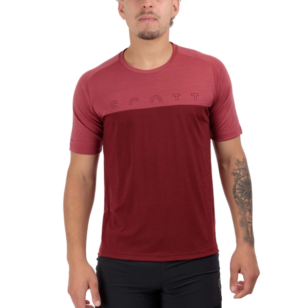 Men's Outdoor T-shirt SCOTT Defined TShirt  Dusk Red/Wood Red 4144737743