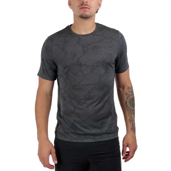 Men's Running T-Shirt Odlo ChillTec TShirt  Black Melange 31520260008