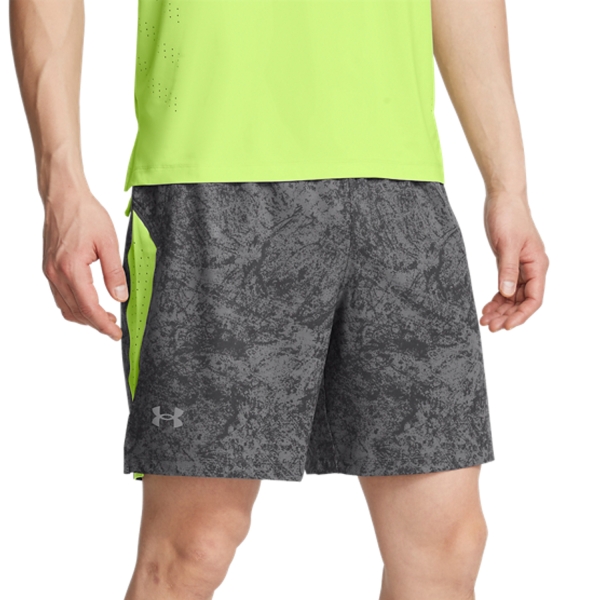 Men's Running Shorts Under Armour Launch Pro 7in Shorts  Castlerock/Morph Green/Reflective 13788690025