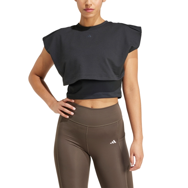 Women's Fitness & Training T-Shirt adidas Power Boxy TShirt  Black IW1496
