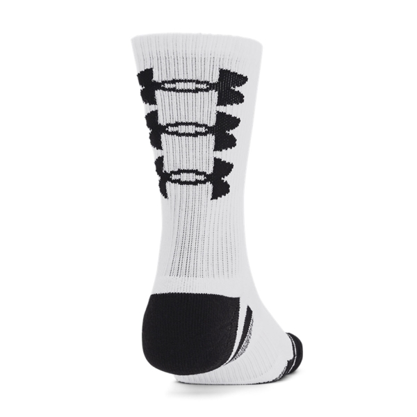 Under Armour Performance Tech x 3 Calze - White/Black