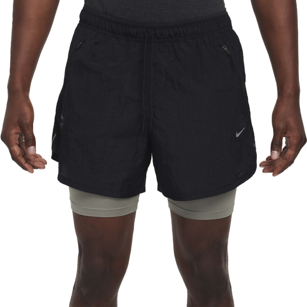 Men's Running Shorts Nike Stride 5in Shorts  Black/Reflective Silver FZ1135010