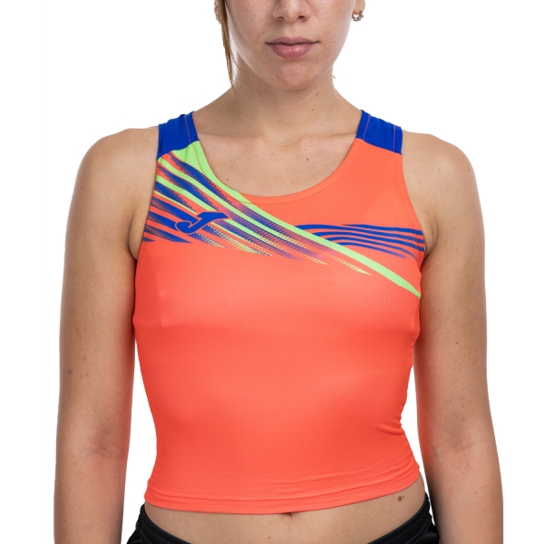 Women's Running Tank Joma Elite X Top  Fluor Coral/Royal 901813.047