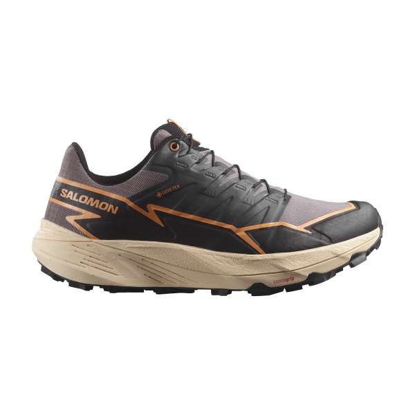 Women's Trail Running Shoes Salomon Thundercross GTX  Shark/Black/Papaya L47684700