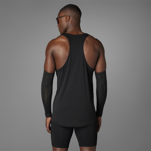 adidas ADIZERO Logo Tank - Black
