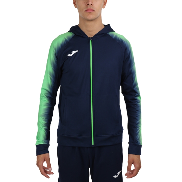 Men's Running Hoodie Joma Elite XI Pro Hoodie  Navy/Fluor Green 103826.317