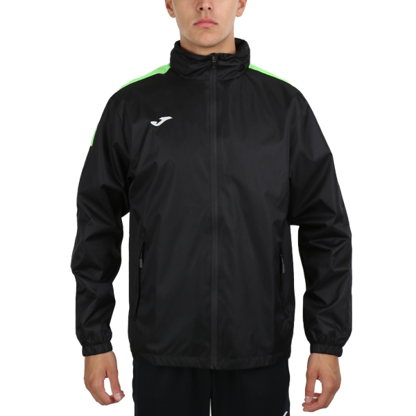 Men's Running Jacket Joma Trivor Rain Jacket  Black/Fluor Green 102261.117