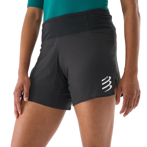 Women's Shorts Trail Running Compressport TR Racing 5.5in Shorts  Black ASHW3749000