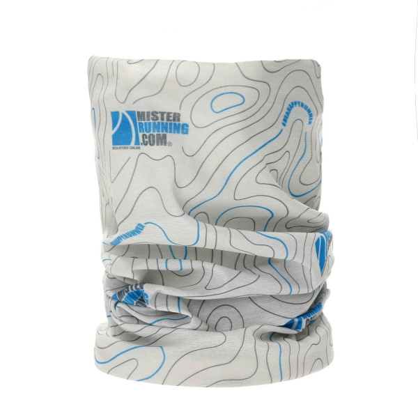 Bandas y Bandanas Mister Running Logo Banda Multifuncional  Grey/Blue 003