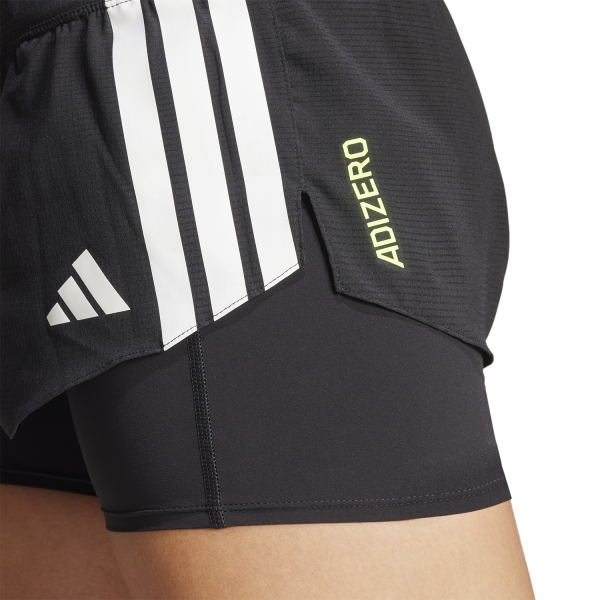 adidas ADIZERO 2 in 1 Gel 1in Pantaloncini - Black