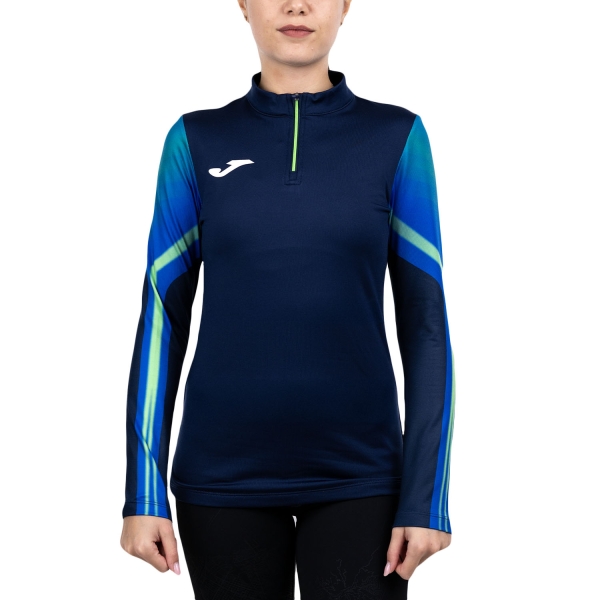 Women's Running Shirt Joma Elite XI Logo Shirt  Vacy/Fluor Green 902253.317