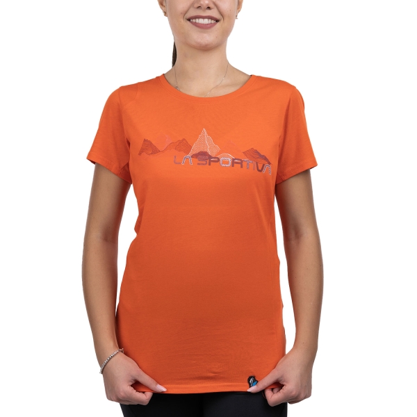 Women's Outdoor Tank and T-Shirt La Sportiva Peaks TShirt  Cherry Tomato O18322322