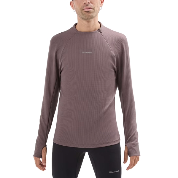 Men's Long Sleeve Trail Running NNormal TR Shirt  Purple N2CMAF1001