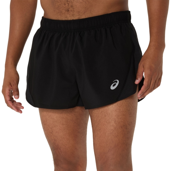 Men's Running Shorts ASICS Core Split Logo 2.5in Shorts  Performance Black 2011D222001