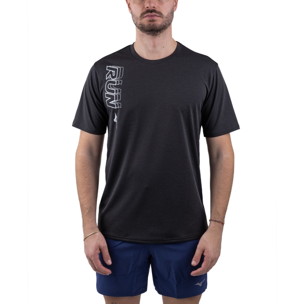Men's Running T-Shirt Mizuno Core Logo TShirt  Black J2GAC00809