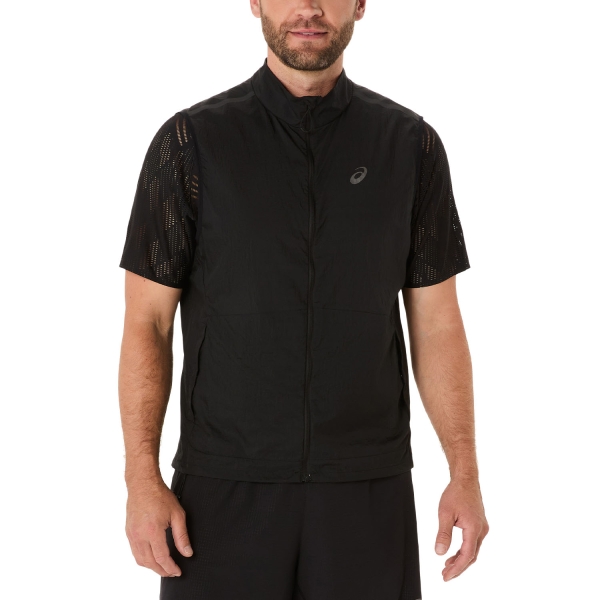 Men's Running Jacket ASICS Metarun Vest  Performance Black 2011C980001