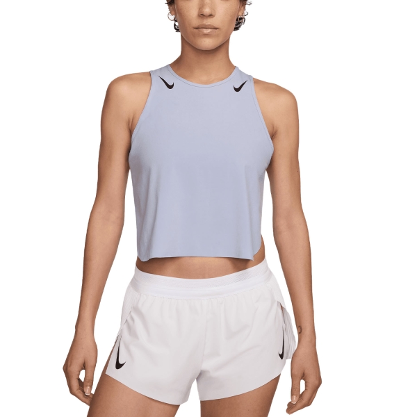 Canotta Running Donna Nike Aeroswift Tank  Ghost/Blue Void FN2713057