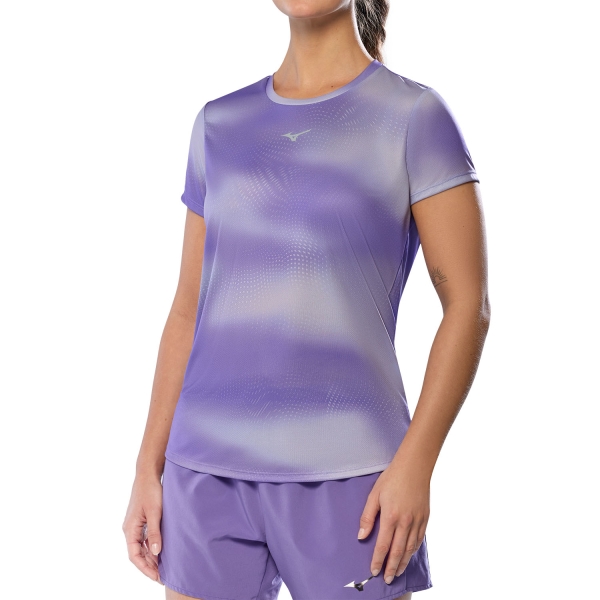 Women's Running T-Shirts Mizuno Core Graphic TShirt  Thistle J2GAC20883