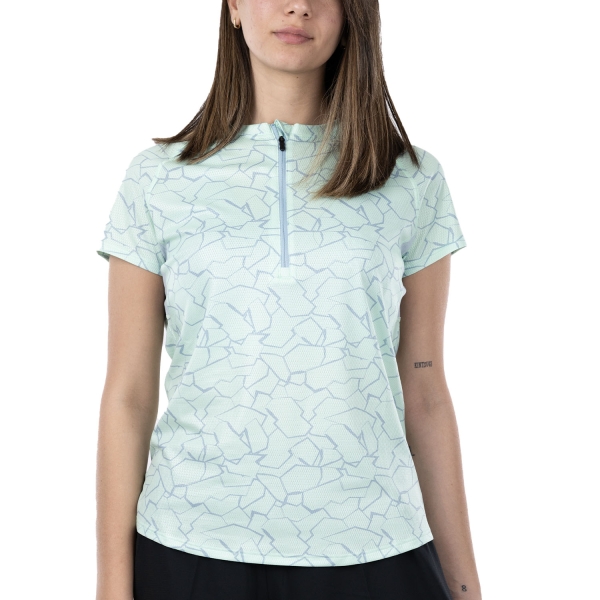 Women's Short Sleeve Shirts Trail Running Mizuno Graphic TR TShirt  Neo Mint J2GAC20631