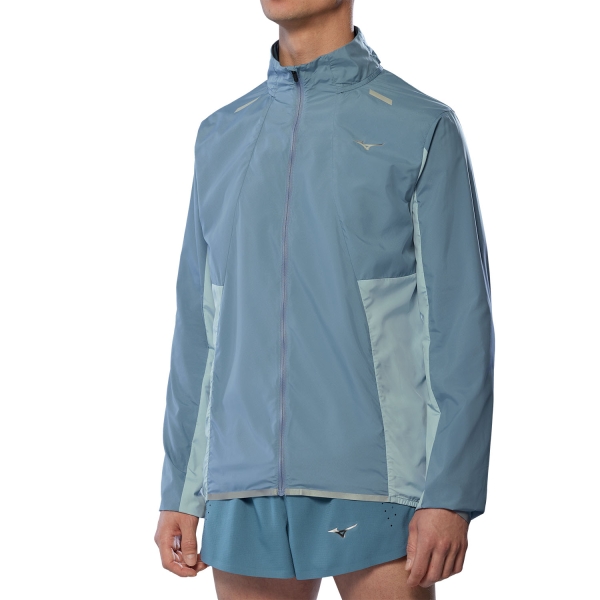 Men's Running Jacket Mizuno Tech Light Jacket  Citadel/Cloud Blue J2GEC00002
