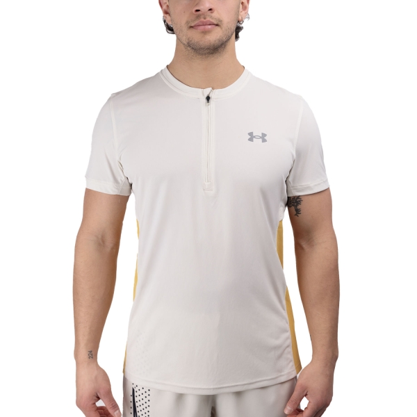 Men's  Short Sleeve Trail Running Shirts Under Armour TR TShirt  Stone/Noble Gold/Reflective 13898080279