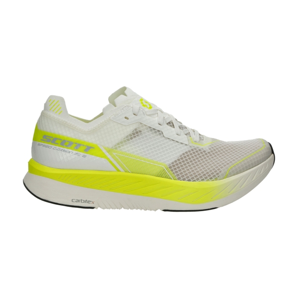 Men's Performance Running Shoes SCOTT Speed Carbon RC 2  White/Safety Yellow 4205747781