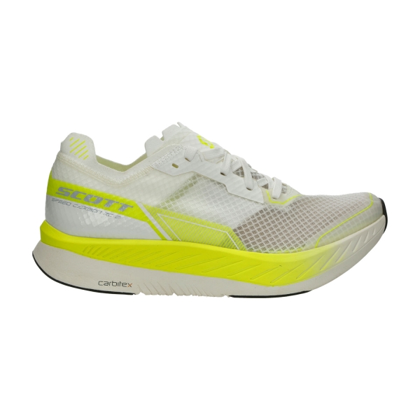 Women's Performance Running Shoes SCOTT Speed Carbon RC 2  White/Safety Yellow 4205757781