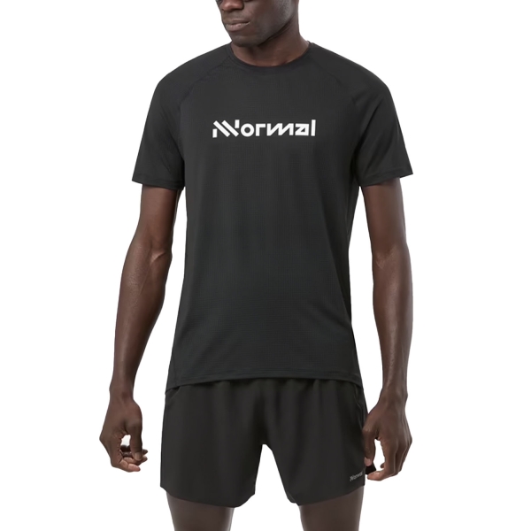 Men's  Short Sleeve Trail Running Shirts NNormal Race TShirt  Black N1CMTS2004