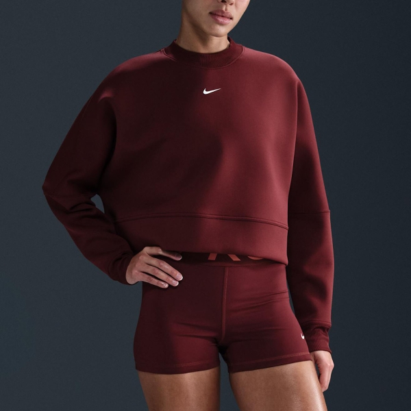 Felpe Running Donna Nike Prima Sweatshirt  Dark Team Red/Magic Ember/White HJ1186619