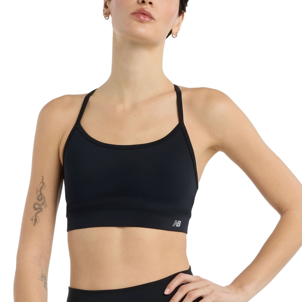 Women's Sports Bra New Balance Essential Yoga Sports Bra  Black WB51039BK