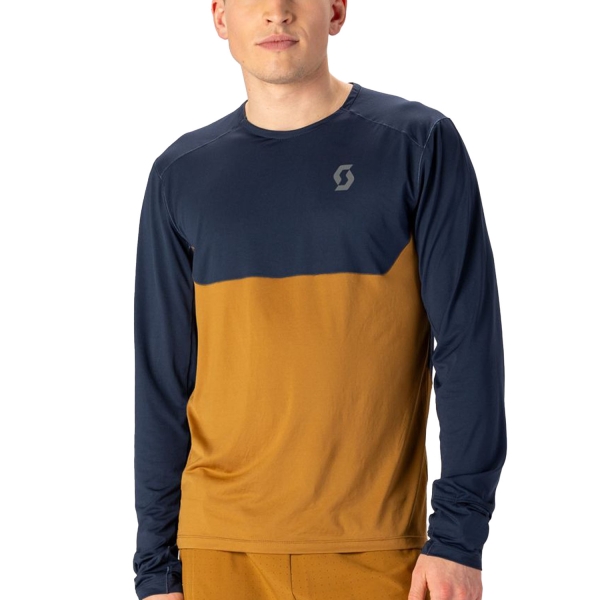Men's Running Shirt SCOTT Endurance Tech Shirt  Dark Blue/Bread Brown 4213448017