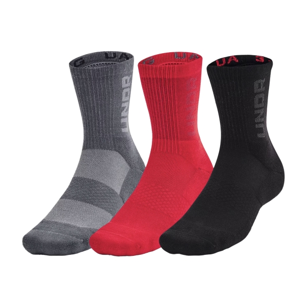 Socks Under Armour 3 Maker x 3 Socks  Red/Castelrock 13730840601