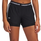 Under Armour Tech Play Up 2 in 1 3in Shorts - Black/White