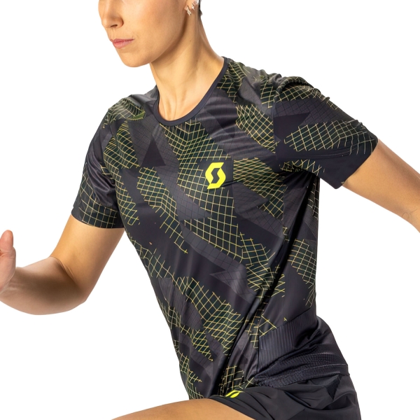 Women's Running T-Shirts SCOTT Rc Graphic TShirt  Black/Yellow 4213401040