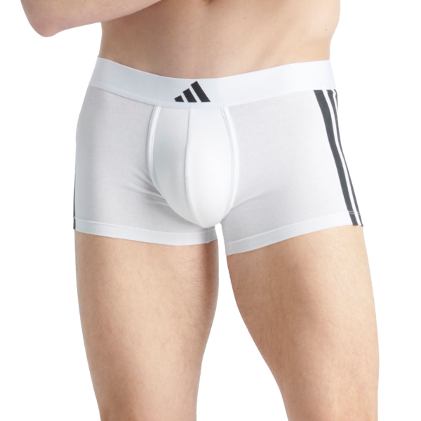 Men's Briefs and Boxers Underwear adidas Active Flex 3 Stripes x 2 Boxer  White 4AM008100