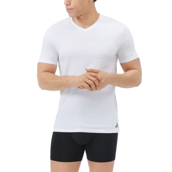 Men's T-Shirt and Tank Underwear adidas Active Core Logo x 3 TShirt  White 4AM0120100