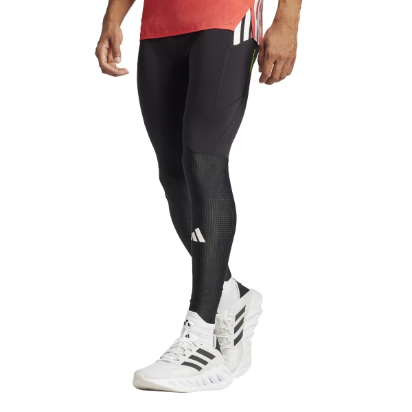 Men's Running Tights and Pants adidas ADIZERO CLIMACOOL+ Tights  Black IX8984