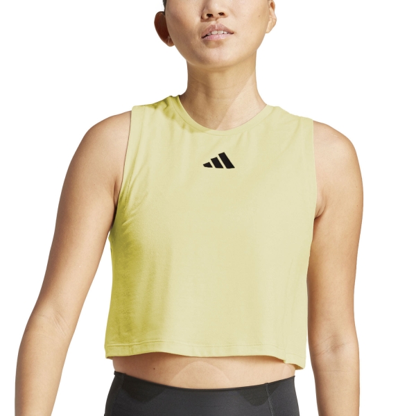 Women's Fitness & Training Tank adidas Power Logo Tank  Powder Yellow JG6182